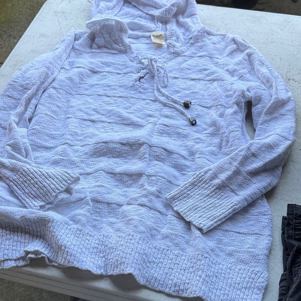 Faded Glory white Cotton Sweater